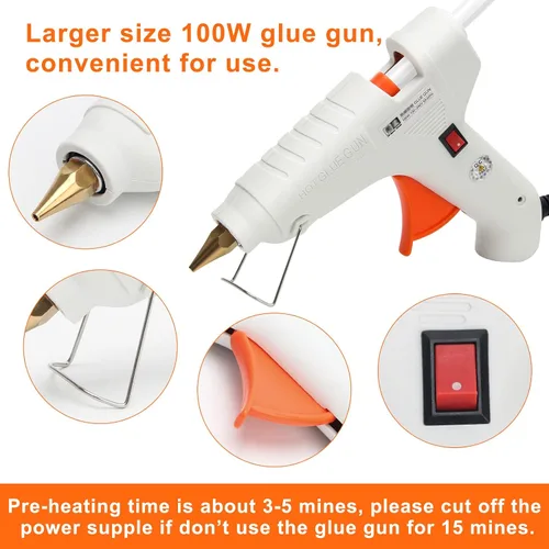 Miniatura 4 de Barras de Cera para Sellar 12P con Pistola de Pegamento, Luxiv Barras de Cera para Sellar de 5.4" 10MM Pistola de Pegamento de Manuscrito de Fuego