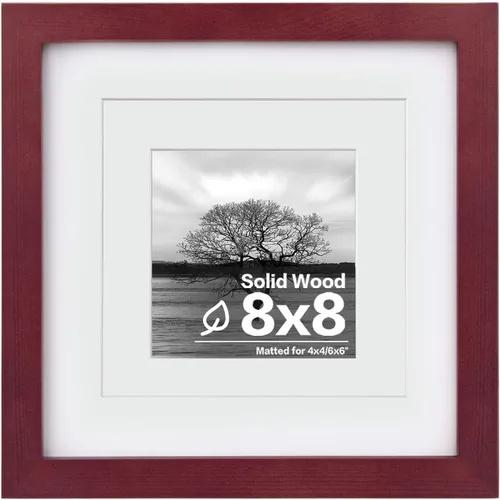 Miniatura 10 de Egofine - Portarretratos de 4 x 6 pulgadas, de madera maciza con plexiglás, para fotos de 3.5 x 5 con paspartú o de 4 x 6 sin paspartú, para colocar
