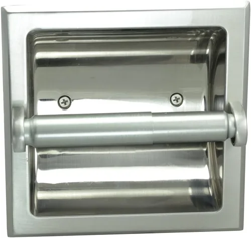 Miniatura 6 de soporte empotrado para papel higiénico, construcción metálica - soporte de montaje incluido, variación Bronce aceitado