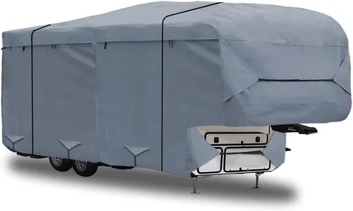 GEARFLAG - Funda para remolque de autocaravana de 5ª rueda, transportador de juguetes, 5 capas superiores con tiras laterales reforzadas a prueba de