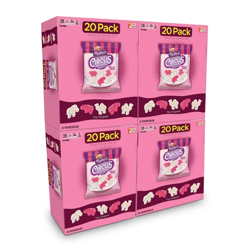 Mother's Galletas, animal de circo original, organizador de 1 onza (20 unidades) (paquete de 4)