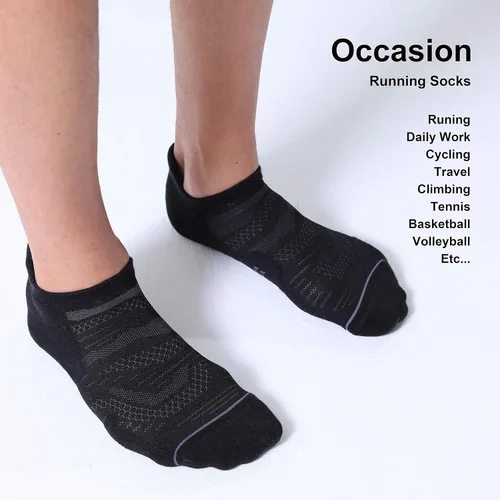 Miniatura 6 de Paquete de 6 calcetines de tobillo para correr con cojín, calcetines deportivos de corte bajo