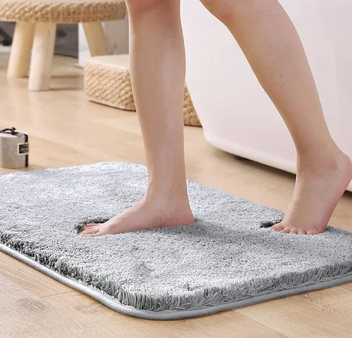 Miniatura 8 de TEBIEKOY Alfombras de baño peludas, súper absorbentes, antideslizantes, suaves, de felpa gruesa, lavables a máquina, alfombras de baño para baño