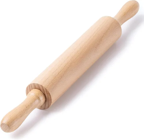 AISOSO Esterillas de rodar para hornear, rodillo de madera de 15.75 pulgadas con asas, rodillo de masa clásico antiadherente para fondant, pizza,