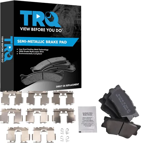 Miniatura 129 de TRQ Pastillas de freno delanteras semi metálicas compatibles con Ford Expedition 2018-2021 F-150 2018-2020 Lincoln Navigator 2018-2022