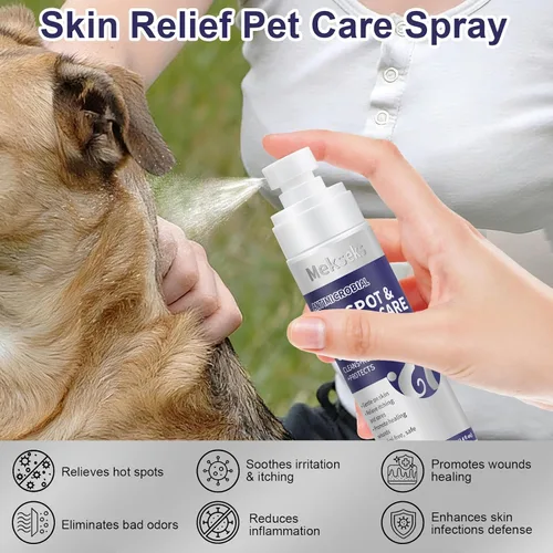 Miniatura 2 de Spray para el cuidado de heridas de puntos calientes para perros, gatos, alivia la picazón en la piel, limpia y curación rápida infecciones, heridas