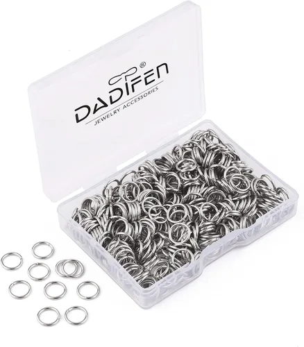 Miniatura 17 de Anillos de salto de oro de 0.157 in, 0.197 in, 0.236 in, 0.276 in, 0.315 in, 0.394 in, anillos de salto abiertos para joyería suministros