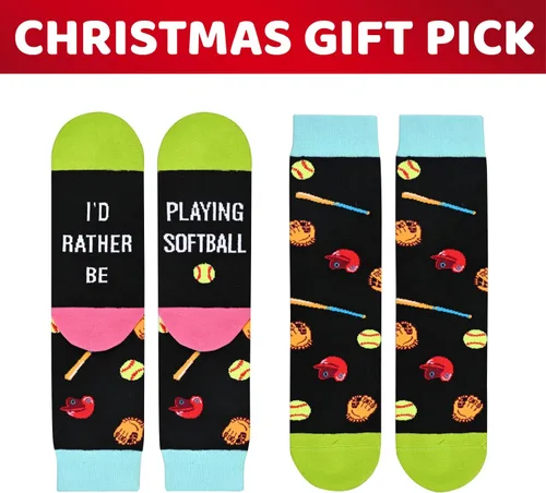 Miniatura 5 de Zmart Hombre Mujer Regalos Deportivos - Calcetines de Sóftbol, Levantamiento, Baloncesto, Béisbol, Hockey, Fútbol