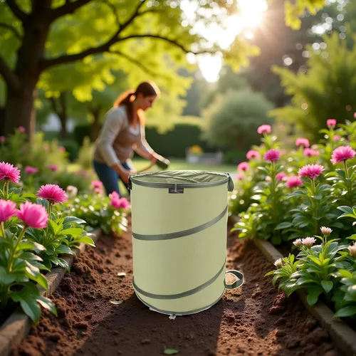 Miniatura 9 de YUDI & GARDEN - Bolsa de jardín plegable de 45 galones Bote de basura plegable, para limpieza de jardinería, actividades al aire libre