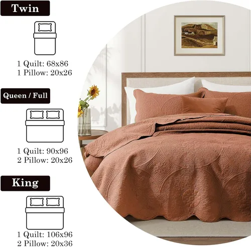 Miniatura 40 de MOONLIGHT20015 Juego de colchas individuales (68" x 86") – Paquete a granel de 10 al por mayor para hoteles, dormitorios de invitados y Airbnbs