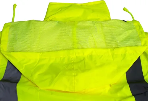 Miniatura 3 de New York Hi-Viz Workwear RK Safety RW-CLA3 Clase 3 Traje de lluvia, chaqueta, pantalones de alta visibilidad, fondo negro reflectante