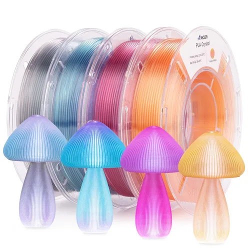 Miniatura 38 de AMOLEN Paquete de filamento PLA de seda para impresora 3D de 4.4 lbs, paquete de ácido poliláctico de doble color de 0.069 in, filamento PLA
