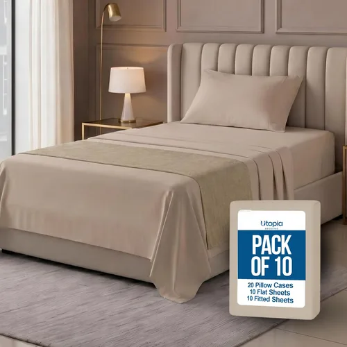 Miniatura 15 de Utopia Bedding Juego de sábanas de tamaño King, paquete a granel de 8 sábanas, microfibra suave cepillada, bolsillos profundos, resistente al