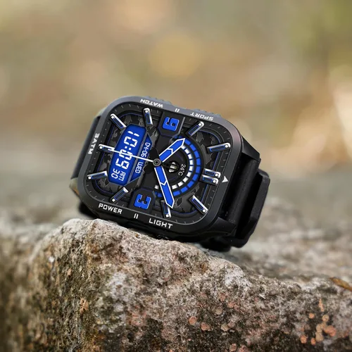 Miniatura 12 de Relojes inteligentes militares para hombre (responder/hacer llamadas) con potente linterna de 1.96 pulgadas HD, reloj inteligente táctico al aire