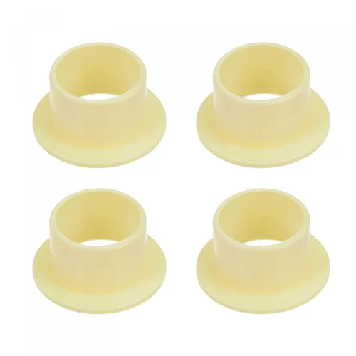 Miniatura 10 de uxcell Rodamientos de manga con bridas 0.315 in diámetro interior 0.394 in OD 0.394 in longitud POM envueltos bujes sin aceite amarillo 4pcs