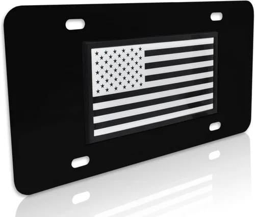 Miniatura 4 de Elektroplate Placa de matrícula negra con bandera de Estados Unidos invertida