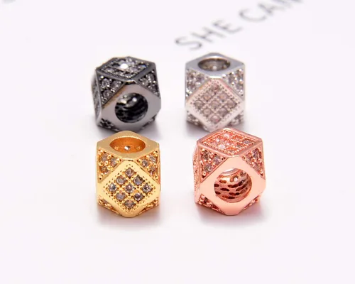 Miniatura 4 de AD Beads Pulsera de cuentas de zircón con tachuelas de strass