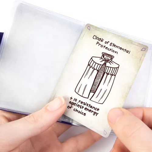 Miniatura 5 de Stratagem Compendio de bolsillo para libro de hechizos 26 páginas por libro y 54 cartas de juego Juego de fantasía RPG de mesa Tomo de temor