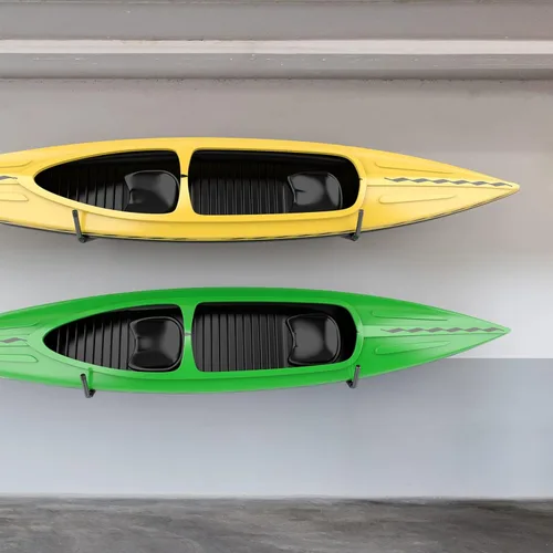 Miniatura 2 de WALMANN Estante de almacenamiento ligero para kayak, ganchos de kayak de montaje en pared para garaje, perchas de almacenamiento utilitario