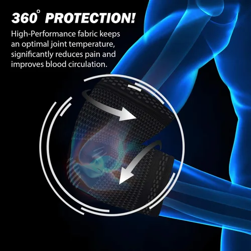 Miniatura 4 de PowerLix - Par de coderas de compresión- Mangas de compresión para casos de tendinitis, codo de tenista y de golfista, artritis