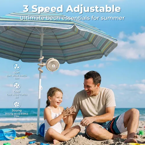 Miniatura 3 de AMACOOL Ventilador de cochecito a pilas, esenciales de viaje para bebés para la playa, Disney, para recién nacidos, regalos de baby shower, búsqueda