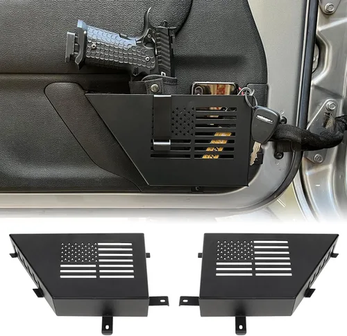 Miniatura 12 de MAIKER Caja de Almacenamiento de Metal para Puerta Trasera Compatible con Jeep Wrangler JL JLU 4XE 2018-2025 y Gladiator JT 2020-2025, Caja