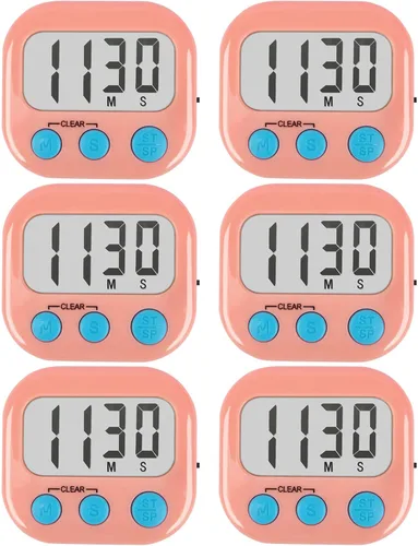 Miniatura 10 de Paquete de 2 temporizadores de cocina con anillo ruidoso, temporizadores digitales para cocinar magnéticos, color azul
