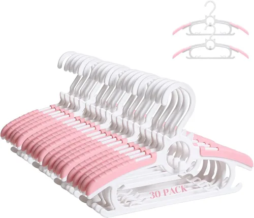 Miniatura 15 de JSF Perchas ajustables para bebés, 20 piezas de ganchos para guarderías, antideslizantes, extensibles, ideales para ropa de recién nacidos