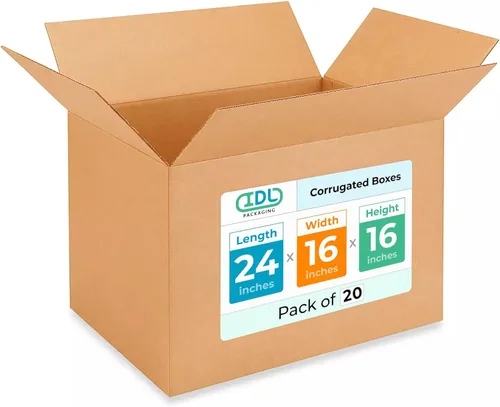 Miniatura 46 de IDL Packaging Paquete de 5 cajas de envío altas de 8 x 8 x 48 pulgadas, extra resistentes de 200 libras frente a caja regular, cajas de mudanza