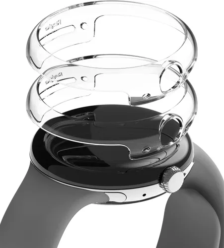 Miniatura 10 de Ringke Delgado [material antiamarillento/paquete de 2] compatible con la funda de Google Pixel Watch, funda resistente y transparente sólida +