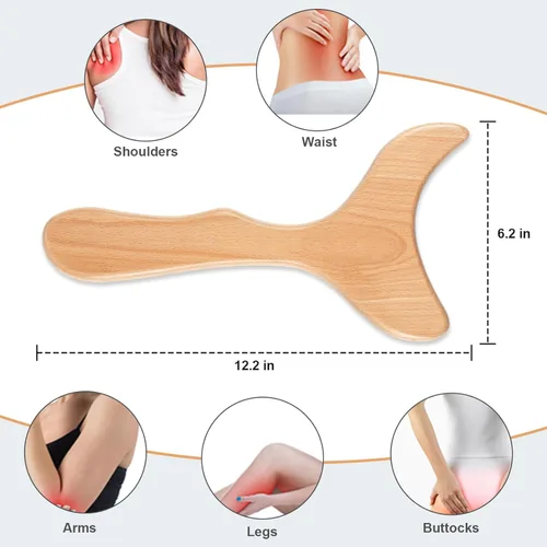 Miniatura 6 de KintKita Herramientas de masaje de terapia de madera, masajeador de drenaje linfático de madera, removedor de celulitis, herramienta de escultura