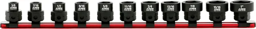 Miniatura 10 de ARES 29019 – Juego de 10 dados de impacto nano de perfil bajo SAE de 3/8 de pulgada de accionamiento – Los dados de grado de impacto ofrecen mayor