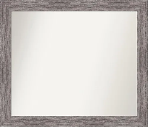 Miniatura 408 de Amanti Art Espejo de baño gris para sobre el fregadero, 31 x 48 pulgadas, espejo de tocador rectangular estrecho de color gris, marco de madera