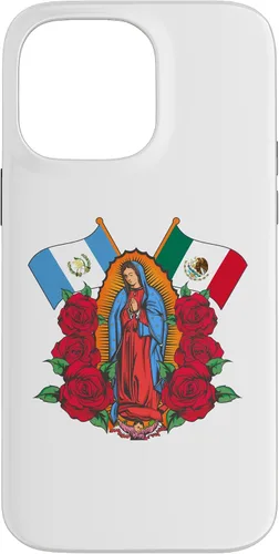 Miniatura 21 de Funda para iPhone 13 Pro Max Virgen de Guadalupe con bandera de Guatemala y México