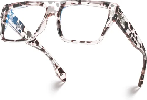 Miniatura 15 de VISOONE Gafas cuadradas de albahaca verde con bloqueo de luz azul TR90 de moda para hombres y mujeres ALBA