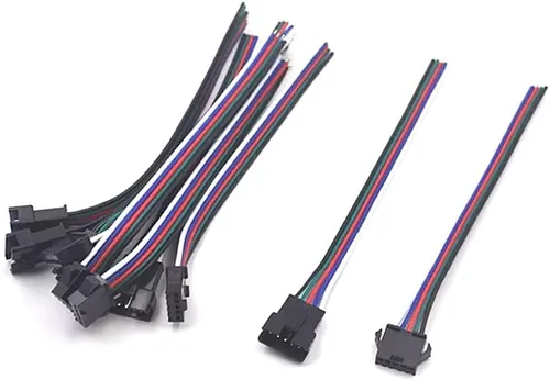 Miniatura 6 de Adaptador de conector macho y hembra de 22 AWG JST SM de 2 pines con cable eléctrico de 5.906 in para luz LED, 10 pares