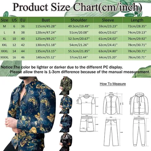 Miniatura 7 de ZDFER 2022 Nuevas camisas para hombre, camisas casuales de talla grande, camisas de manga larga con botones, camisas coloridas con cuello hawaiano