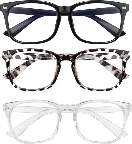 Miniatura 14 de Gafas con filtro de luz azul, paquete de 2 lentes de luz azul para hombre, anteojos de luz azul para mujer, anteojos con luz azul para fatiga ocular