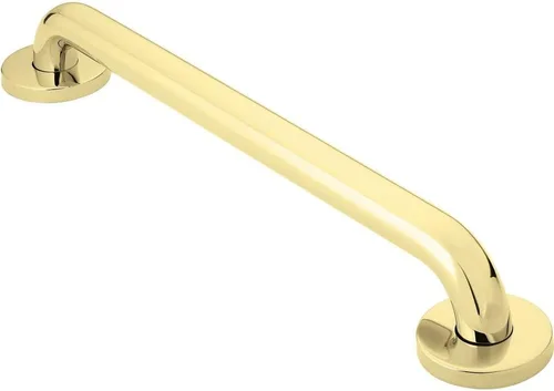 Moen Barra de seguridad de latón pulido para baño de 24 pulgadas con tornillos ocultos para apoyo de discapacitados o personas mayores, R8724PB