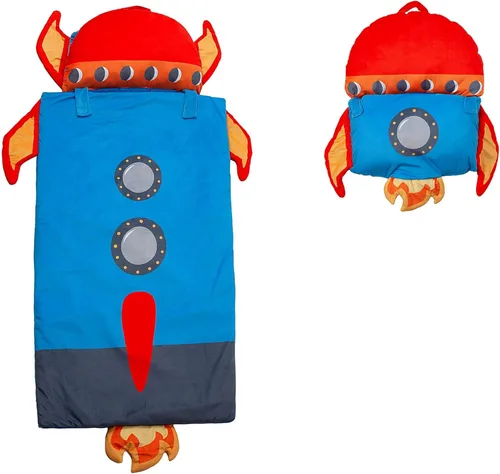 Miniatura 17 de Tapete para siesta preescolar con personaje de Nap Buddies para niños, saco de dormir con almohada para guardería, a partir de 3 años Cordero