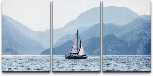 Miniatura 36 de wall26 Lienzo enmarcado para pared, juego de arte exótico tropical, océano, mar, avión, puesta de sol, transporte, fotografía, realismo, decorativo