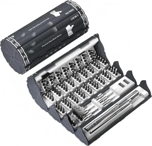 Juego de destornilladores de precisión 128 en 1, juego de destornilladores magnéticos pequeños Torx hexagonales, juego de destornilladores para
