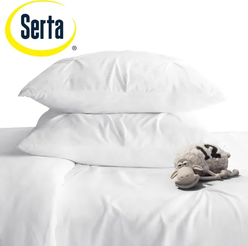Miniatura 7 de SERTA Simply Clean - Juego de funda de edredón plisada ultrasuave de 2 piezas, hipoalergénico, resistente a las manchas