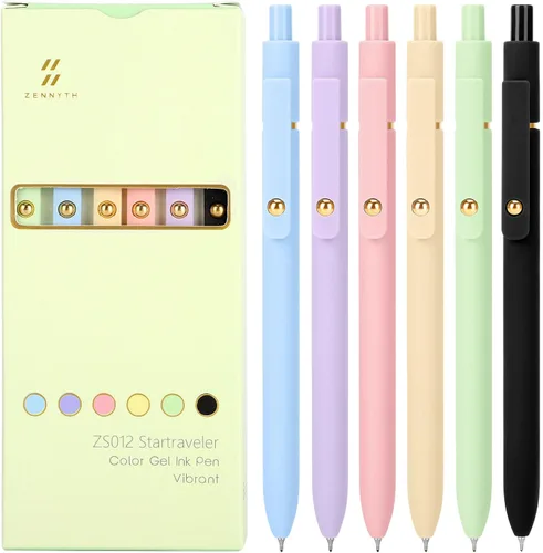 Miniatura 9 de Ddaowanx Bolígrafos de gel coloridos, punta fina retráctil de 0.5mm, bonitos bolígrafos con escritura y bocetos de colores, esenciales