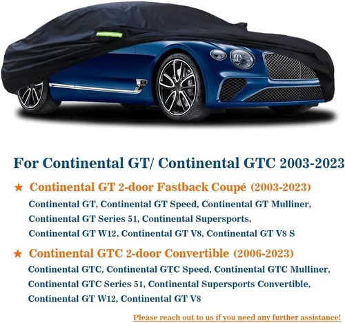 Miniatura 2 de Funda de coche compatible con Bentley Continental GT/Continental GTC 2003-2023, cubierta impermeable para todo tipo de clima, para Continental GT