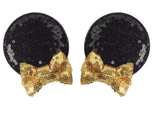 Miniatura 18 de CLGIFT Diadema para el pelo, Minnie Ears para bebé/niño pequeño, diadema flexible, lentejuelas en ambos lados, lilo, niñas