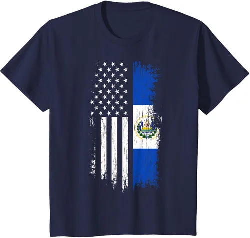 Miniatura 82 de Camiseta de la bandera de Estados Unidos salvadoreño - Camiseta de El Salvador USA