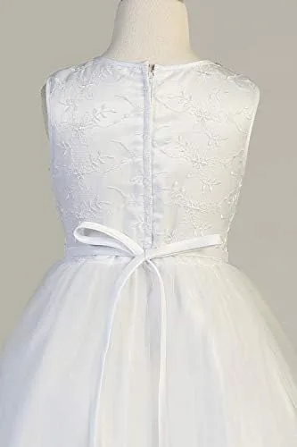 Miniatura 5 de Vestidos de Primera Comunión para Niñas 7-16 Vestido de Santa Comunión Blanco Vestidos de Primera Comunión para Niñas Plus