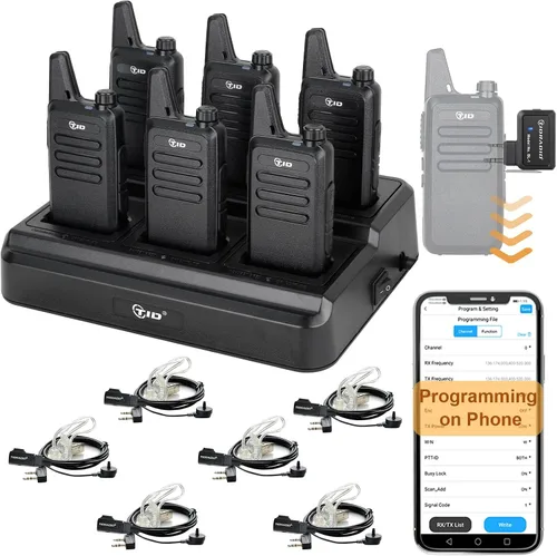 Miniatura 14 de TID RADIO TD-M8s Walkie Talkies para adultos, radio bidireccional de largo alcance, radios FRS VOX sin licencia, walkie talkies recargables de 2