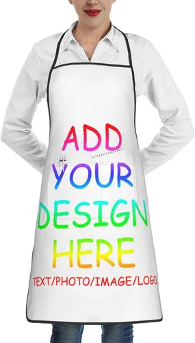 Miniatura 11 de Personalized Aprons For Women Men Custom Apron With Pockets Picture Text Logo